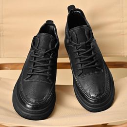 Casual Shoes Selling Men's Genuine Leather Europe America Thick Soled Work Clothes Outdoor Hiking