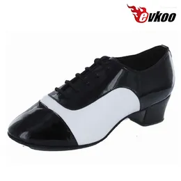 Dance Shoes Evkoodance 2024 Man Leopard Color Genuine And Patent Leather Material 4cm Heel Hight Evkoo-299