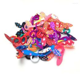 Hair Accessories Delicate Bowtie Scrunchies Elastic Band Colourful Girl Ponytail Holder