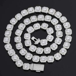 Fashion Chain 3a+ Cz Cubic Zirconia Round Shape Diamonds Copper Cuban Chain for Hiphop Jewellery