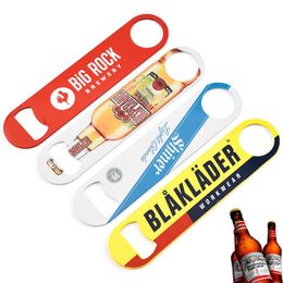 4 Colours Stainless Steel Bottle Opener Corkscrew Portable Creative Shape Flat Handle Bottles Bar Kitchen Supplies9233810