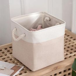 Storage Bags Simple Linen Fabric Toy Basket Large Capacity Portable Dirty Clothes Laundry Baskets Wardrobe Closet Sundries Organiser