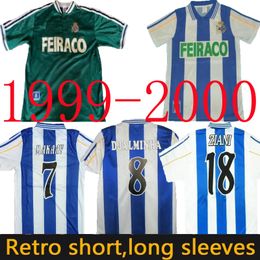 1999 2000 Deportivo de La CoruNa retro soccer jersey 99 00 Deportivo La Coruna VALERON MAKAAY bebeto BITINHO classic vintage football shirt Home away green