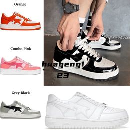 bapestar shoes sk8 Sneakers Designer for Stases Womens Low Top Black White Baby Blue Orange Camo Green Pastel Pink Nostalgic Grey Mens Outdoor Fashion Trainers