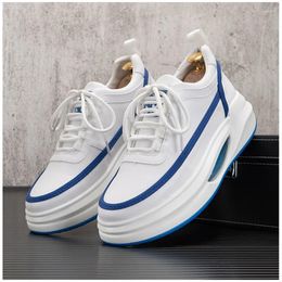 Casual Shoes White Fashion Leather Men's Sneakers Flat Board Trainers Zapatillas Hombre