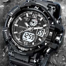 Wristwatches Men's Athletic Digital Watch: Waterproof Luminous Display - Durable Silicone Band Ideal Gift