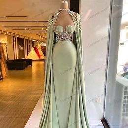 Party Dresses Gorgeous Evening Pretty Prom Dress Full Flare Sleeves Ball Gowns Beading Appliques Floor Length Robes Vestidos De Gala