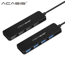 Hubs Acasis USB Hub 3.0 Multi USB 3.0 Hub with Power Adapter 4 Port USB Splitter Hub USB 3,0 for PC Computer Accessories Adapter#30