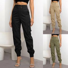 Women's Pants Harem For Women Overalls High Waist Multi Pockets Jogger Sporty Cargo Vintage Casual Summer Slim Fit Sweatpants