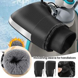 Cycling Gloves Motorcycle Handlebar Windproof Winter Warm Plush Thicken Covers Grips Waterproof Pile Thickened Cotton Handle Protect