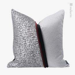 Pillow Designer Original El Living Room Bedroom Sofa Silver Red Stitching Villa Bed And Breakfast Restaurant