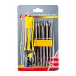 6piece Set Tamper-Proof Magnetic Screwdriver Bit HexScrewdriver Head Flat Repair Precision Insulated Hand Tool Safety