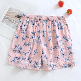 Women's Sleepwear Smooth Beach Shorts Summer Cool And Thin Three Piece Pants Human Cotton Can Be Worn Externally Home