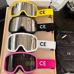Designer Ski Goggles Skis Sunglasses Men Women Professional Top Quality Pink Glasses Blue Double-layer Fog-proof Winter Outdoor Snow Skiing Sports Lux QEZS