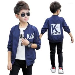 Jackets Spring-fall Boys Jacket 3-13Y Big Kids O-neck Long Sleeve Autumn Warm Children Sport Clothes Windbreaker For Baby