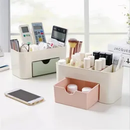 Storage Boxes Nordic Double Layer Plastic Makeup Organizers Box Cosmetic Drawers Jewelry Display Case Desktop Container Organizer