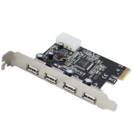 Cards 4 Ports USB 2.0 PCIE HUB CARD Renesas usb expansion USB 2.0 PCIExpress card Moschip