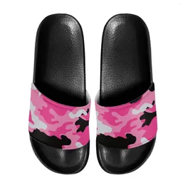 Slippers Outdoor Casual Men Pink Camouflage Beach Household Bath Sandals Lightweight Non-Slip EVA Sole Comfortable Soft PU Upper