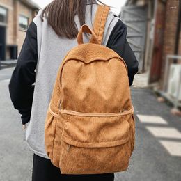 Backpack Fashion Girl Boy Laptop Corduroy Bag Vintage Lady Men School Women College Trendy Female Male Retro Travel Book