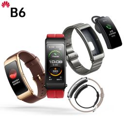 Wristbands Original Huawei Talkband B6 Smart Wristband | Flexible Color Screen Health Bracelet Wrist Kirin A1 Bluetooth 5.2 Headset | Full