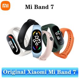 Wristbands Xiaomi Mi Band 7 AMOLED 1.62" Screen Smart Bracelet Blood Oxygen Fitness Traker Bluetooth 5.2 5ATM Waterproof Sport Band New