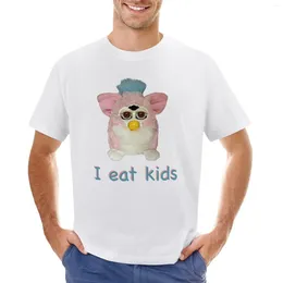 Men's Tank Tops Furby I Eat Kids T-Shirt Graphics Kawaii Clothes Mens Graphic T-shirts Anime