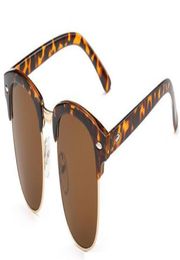 Buy Men Women Sunglasses half frame Brand Design Vintage Club Mirror UV400 Driving Eyewear gafas oculos de sol Master Sun Glasses 2718774