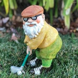 Decorative Figurines Golf Dwarf Old Man Statue Joy Laid Back Relaxation Garden Deco Attractive Decoration Piece Unique