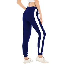 Women's Pants Cotton Sweatpants For Women Lady Summer High Waist Casual Sports Slim Fit Contrast Colour Female Bottom Clothes