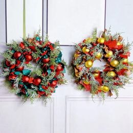Decorative Flowers INS Creative Pine Branch Pography Props With Xmas Ball Hanging Ornament Wedding Wreath Tree Decor Artifical Garland