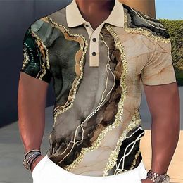 Luxury MenS Polo T-Shirt 3d Colorful Printed Fashionable MenS Clothing Street Designer Short Sleeve Oversized Shirt And Blouse 240420