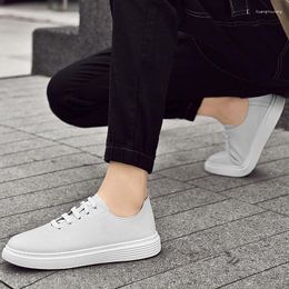 Casual Shoes Genuine Leather Men British Style Oxfords Breathable White Sneakers Male Driving Daily Office Formal