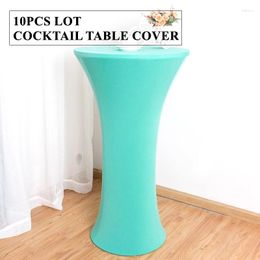 Table Cloth 10pcs Lot Round Base Cocktail Spandex Cover Lycra Stretch Bar Tablecloth Event Wedding Decoration