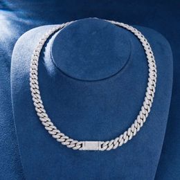 Factory Wholesale Custom Vvs Moissanite Diamond Cuban Link Chain Bracelet 925 Silver Fine Jewelry for Man Woman 10mm