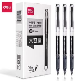 Pens Deli A500 students' gel pen reinforced needle tube 0.5mm quick drying Classic signature pen for business office Cold wind