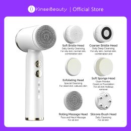 Instrument Kinseibeauty Face Cleansing Brush Hot & Cold Compress Therapy Facial Exfoliating Pore Cleaner Ultrasonic Electric Clean Tool