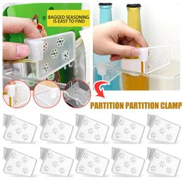 Kitchen Storage 10PCS Plastic Refrigerator Dividers Organiser Adjustable Snap-on Box Dresser Drawer Separator Accessories