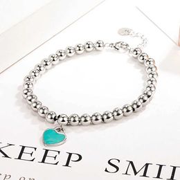 Chain Silver Colour Shiny Ball Heart Brand Bracelet For Women Luxury Quality Jewellery Accessories Wholesale Free Shipping Y240420