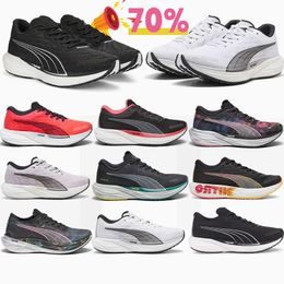 Running Shoes Pumaa Deviate Nitro 2 men women shoes sneakers black white Fire Orchid Black-Sun Stream trainers outdoors size 35-45