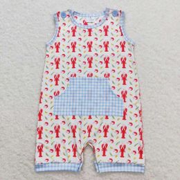 Clothing Sets Short Sleeve Girls Crawfish Boy Boutique Set RTS Summer Jumpsuit Baby Clothes Boys Romper