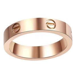 Designer Fashion 925 Sterling Silver Plated 18K Gold Carter ClassiCarter Ring Light Luxury High Edition Narrow Wide Single Diamond Three IPPP