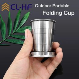 Accessories 75/140/250ml Hiking Fishing Travel Cup Telescopic Mug Beer Mug Folding Handcup Portable Outdoor Sports Mug Folding Cup with Lid