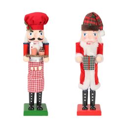 Wooden Nutcracker Soldier Desktop Ornaments Traditional Party Favours Doll Nutcracker Figurines for Christmas Holiday Decorations 240416