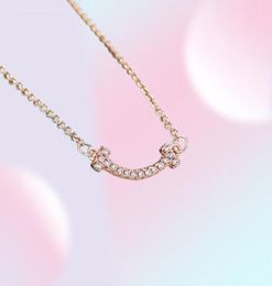 Luxury necklace women stainless steel couple medium diamond pendant designer neck Jewellery Christmas gift women accessories wholesale with box5245095