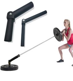Accessories T Bar Row Landmine Attachment For 1quot Or 2quot Barbell HeavyDuty Steel Back Muscle Training Workout Home Gym Ex9032093