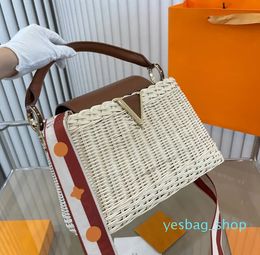 Designer Women Handbags Panier Straw Bag Knitting Beach Shoulder Bags Wicker Capucines BB Designers Handbag Crossbody Womans Basket