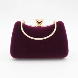 Bags Burgundy Clutch Bags For Women 2019 Vintage Top Handle Handbag Female Shoulder Bag Box Evening Clutch Ladies Hand Bags Purse