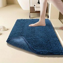 Bath Mats 1PCS Chenille Striped Bathroom Rug For Shower And