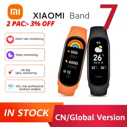 Wristbands Xiaomi Mi Band 7 Smart Bracelet 6 Color AMOLED Waterproof Fitness Tracker Blood Oxygen Measurement Bluetooth