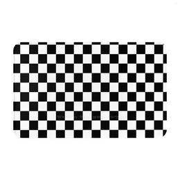 Carpets Black And White Checkerboard Soft House Family Anti-Slip Mat Rug Carpet Pattern Squares Checker Board Chequered Grey